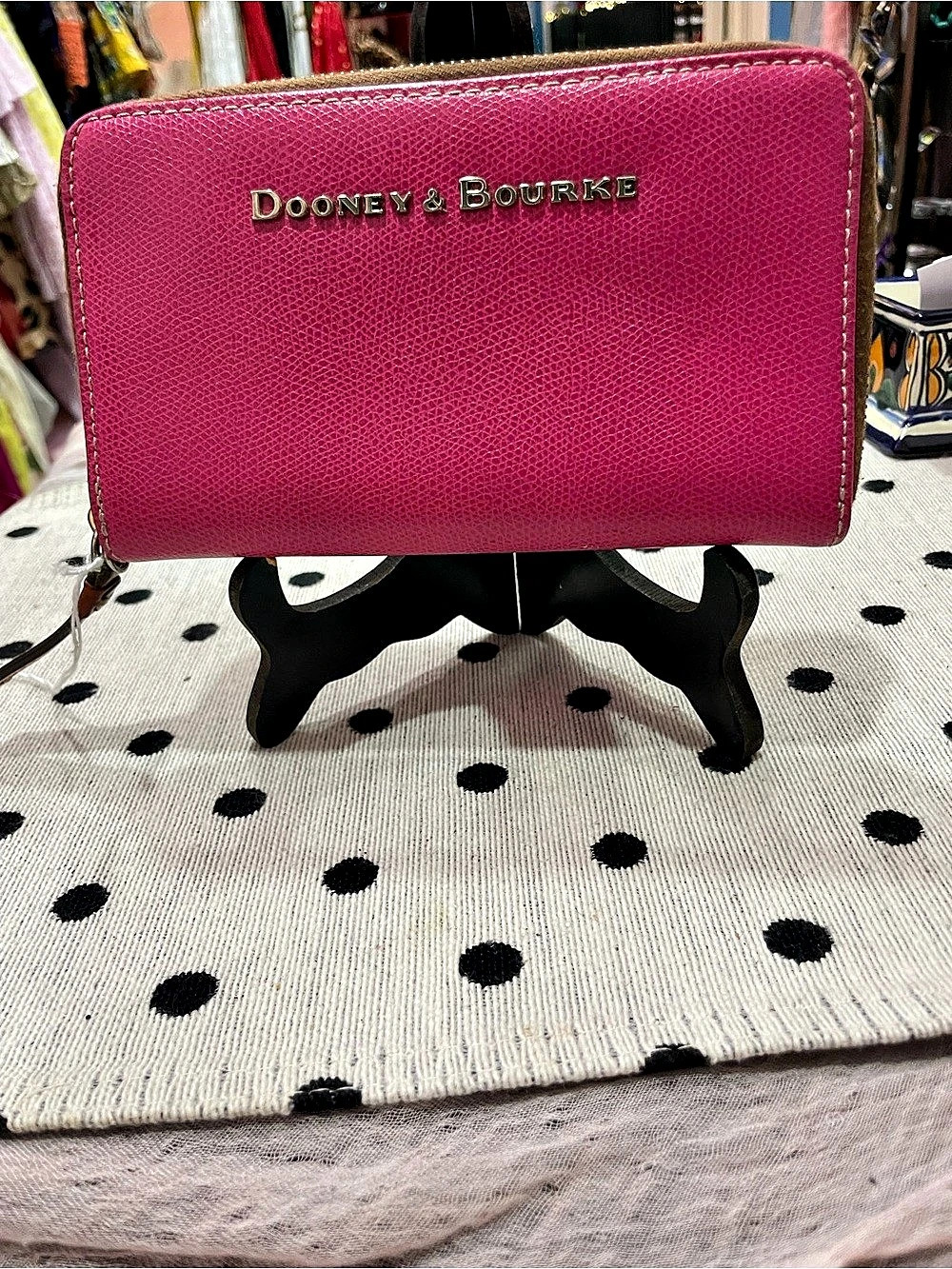 Dooney & Bourke Zip Around Wallet in Pink